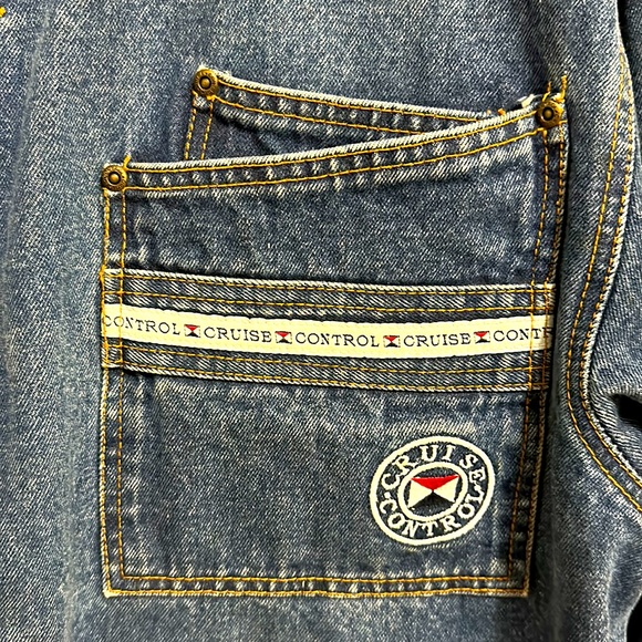 Vintage Y2K Blue Denim Oversize Fit Jean Jacket By Cruise Control Size L - Picture 6 of 8